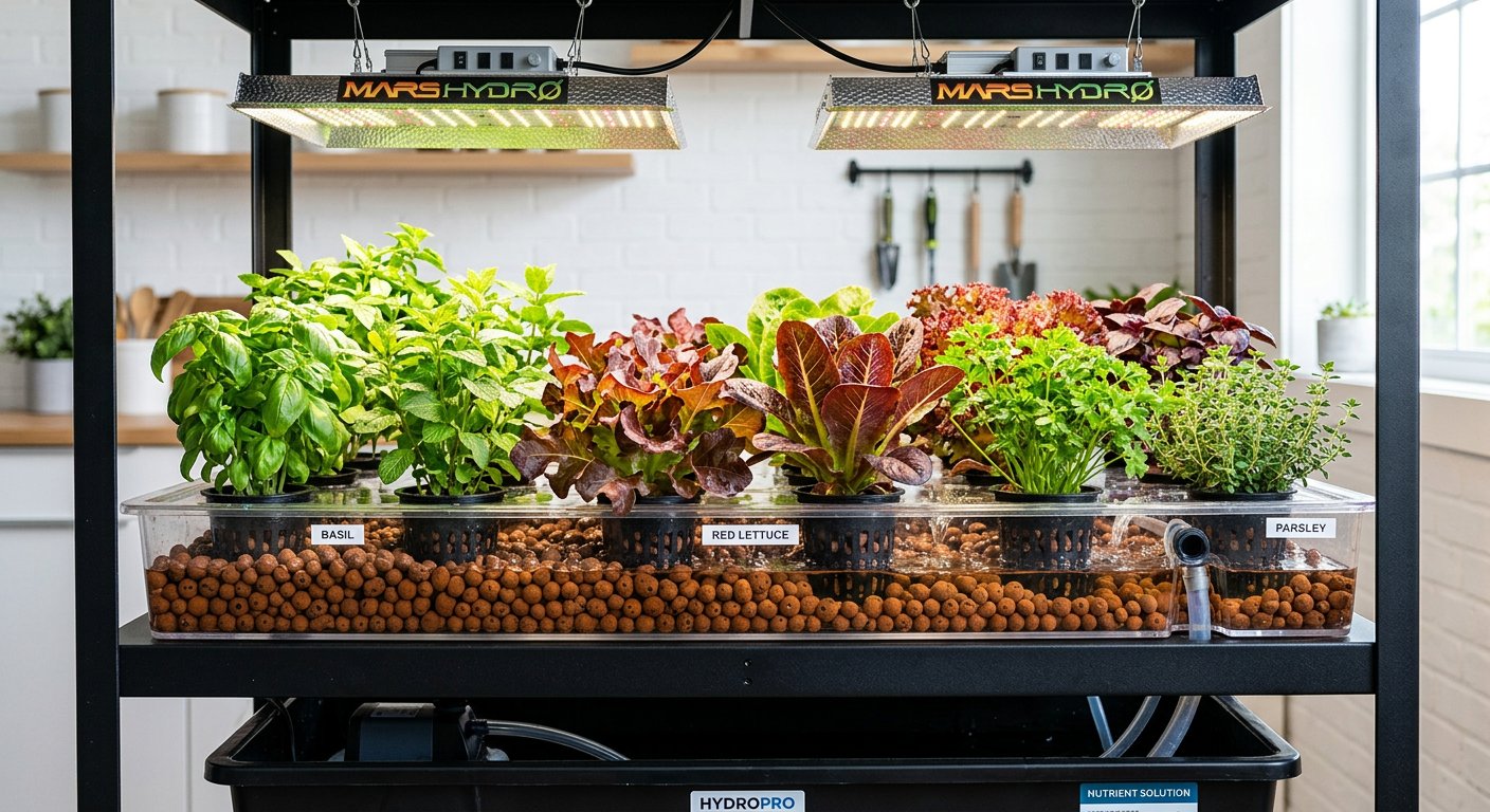 Ebb and Flow hydroponic system